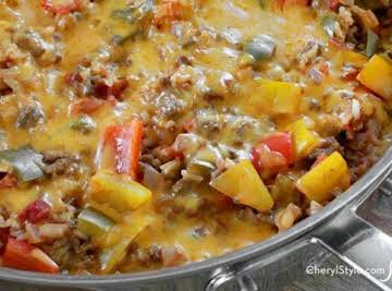 This lazy stuffed peppers recipe is a one-pot wonder for dinner!