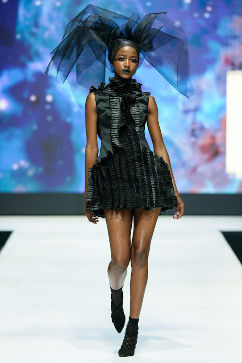 David Tlale showed wave upon wave of sublime black dresses at AFI Joburg Fashion Week.