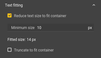 Text fitting pane