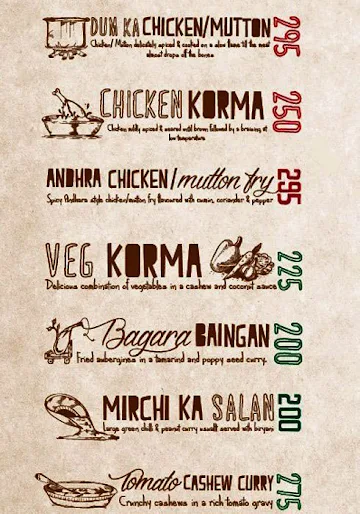 Biryani Blues menu 