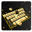 Télécharger Lustrous Black Golden Rose Keyboard Installaller Dernier APK téléchargeur