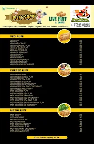 Puff Shop menu 1