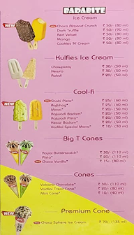 Vadilal Icecream menu 3