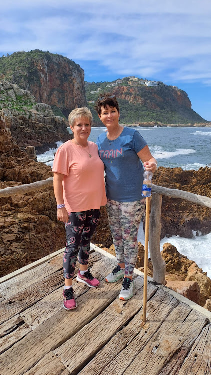 Gaile and Debbie Wilson on the Featherbed eco-tour