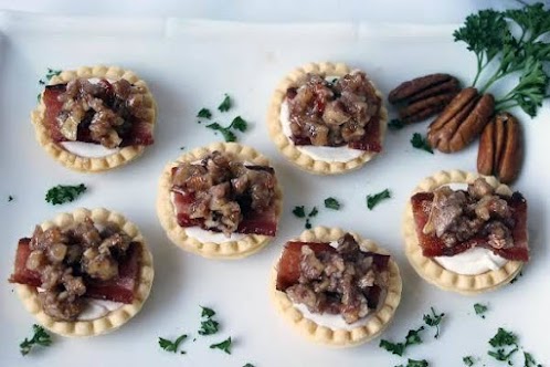 Click Here for Recipe: Goat Cheese, Bacon and Jalapeno Pecan Tartlets