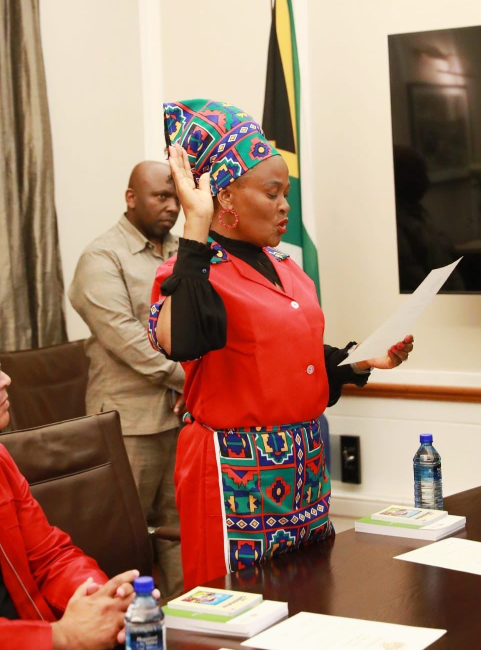 Advocate Busisiwe Mkhwebane, who joined the party this week, has been sworn in as an EFF MP.