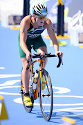 Henri Schoeman of South Africa in the mens triathlon during day 1 of the 20th Commonwealth Games at the Strathclyde Country Park on July 24, 2014 in Glasgow, Scotland. 