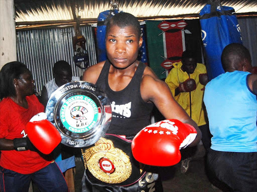 Conjestina Achieng during a past training session. /FILE