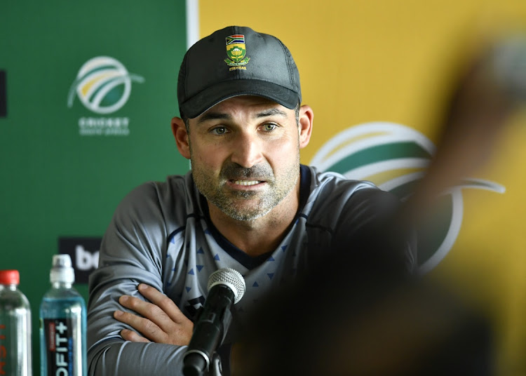 Dean Elgar during the Proteas' training session and press conference at Newlands in Cape Town on Tuesday.