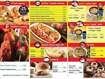 Wow! Momo menu 