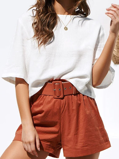 Title 3, Womens Short Sleeved Solid Color Casual Top, a...