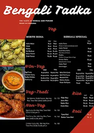 Bengali Tadka menu 1