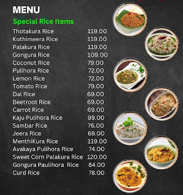 Annapurna kitchen menu 