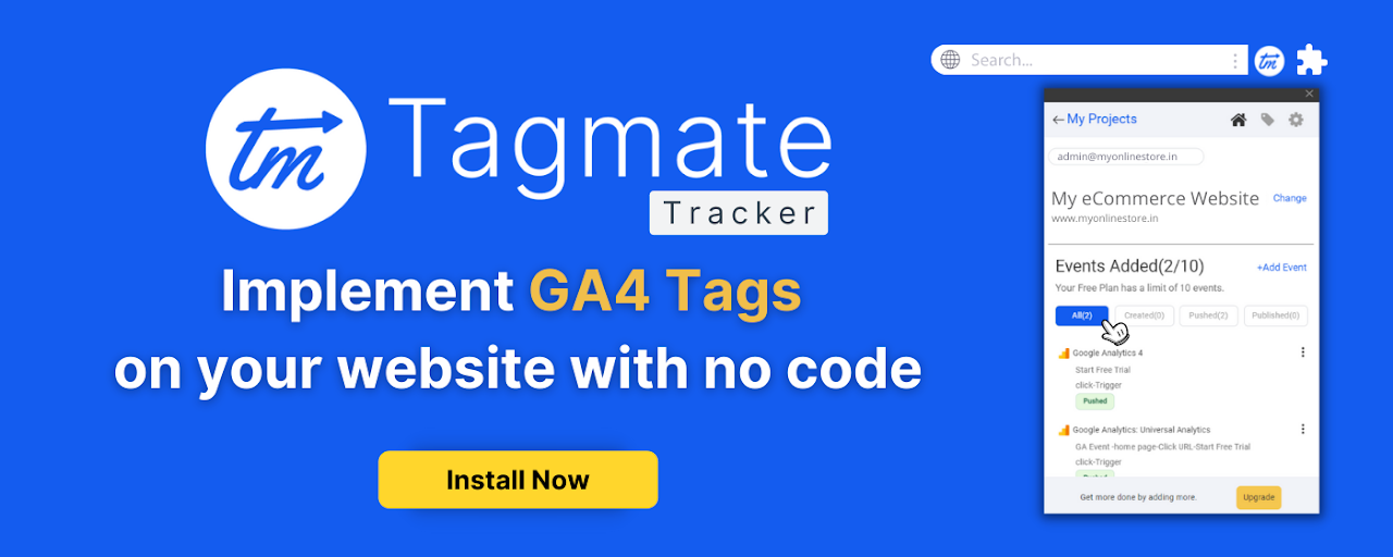 Tagmate Tracker for GA/GA4 Events Preview image 2