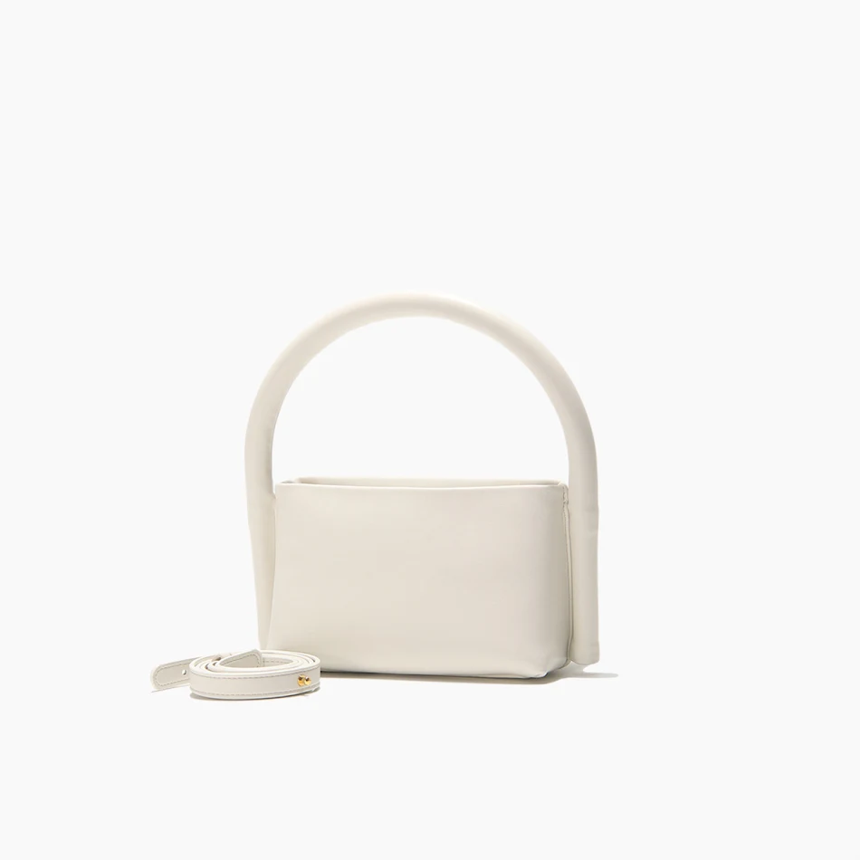 Small Number Single Shoulder Handbag with Cylindrical Handle