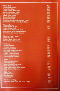 Protein Fitness Cafe menu 1