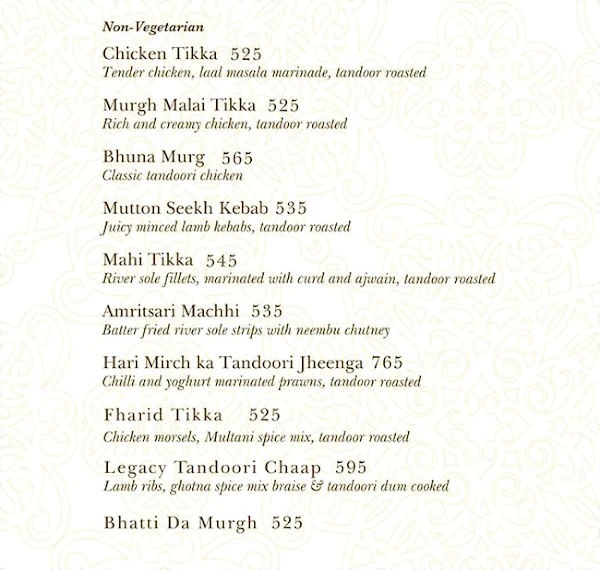 Made In  Punjab menu 