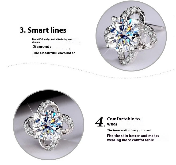 Title 1, Eenvoudige en gracieuze Moissanite oorstekers v...