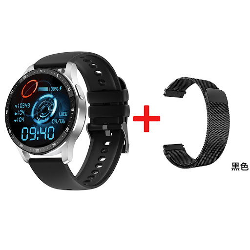 Silver Black Milanis Strap
