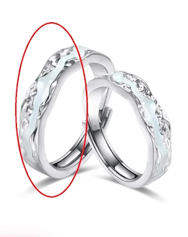 Bagues de couple Light Year en arge - 2