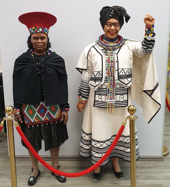 Wax figures of former first ladies Sizakele 'maKhumalo' Zuma and the late Winnie Madikizela-Mandela.