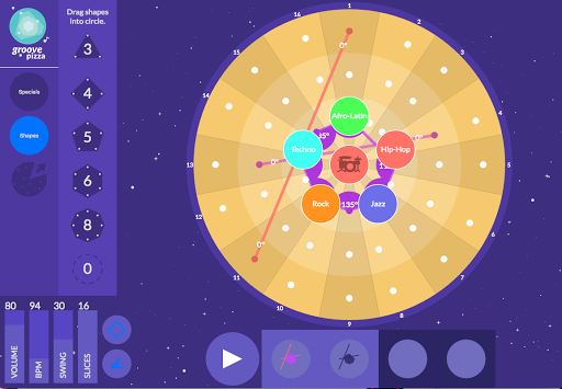 Groove Pizza by NYU Music Experience Design Lab - Experiments with Google