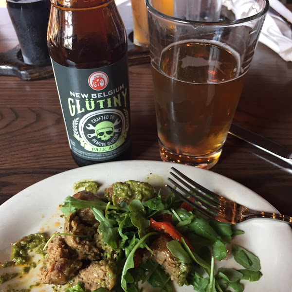 Chimichuri meatballs, GF beer