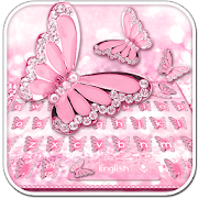 Pink Diamond Butterfly Keyboard 10001010 Icon