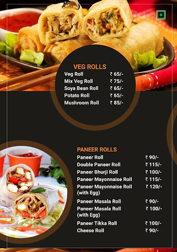 Kolkata Kati Rolls & Bites menu 