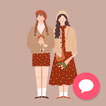 best friends - 카카오톡 테마 Apk