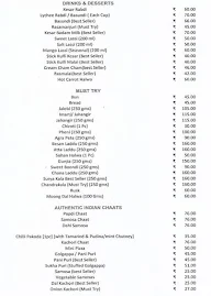 The Tiffanys House menu 2