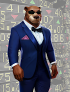 Wall Street Avatar Suited Bear #554