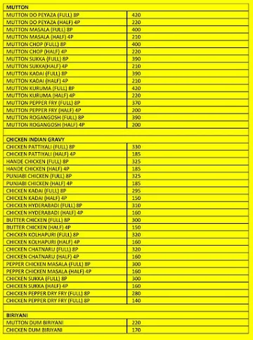 Q3 Food Corner menu 