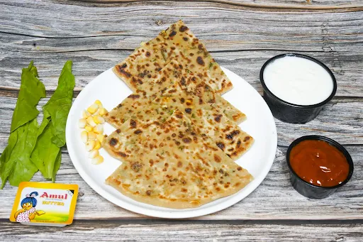 Desi Ghee Cheese Corn Spinach Paratha