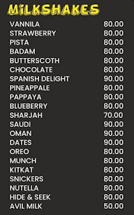 East Fort Cafe menu 1