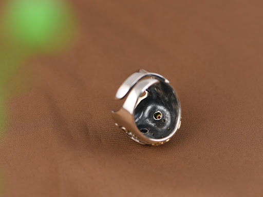 Title 6, S925 Silberring Vintage Handwerkskunst Offener ...
