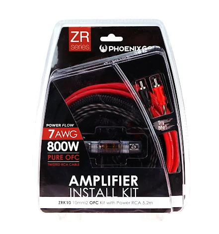 Kampanj! 10mm2 OFC kit with power RCA 5,2m