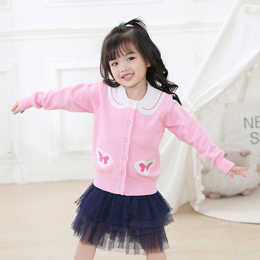 Title 5, Navy Collar Kids Sweater Jacket A warm and comf...