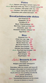 Lydies menu 3