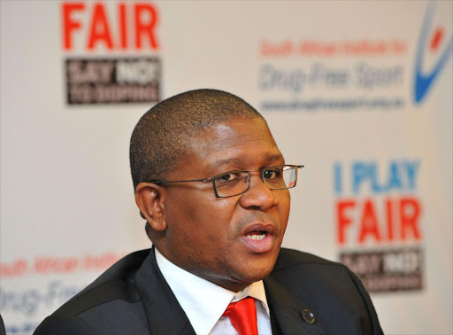 Minister of Sport and Recreation Fikile Mbalula during the Launch of the I Play Fair campaign at Park Hyatt Hotel on June 14, 2011 in Johannesburg