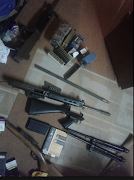 Some of the firearms and ammunition recovered by Limpopo police during the operation. 