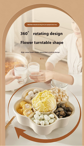 Title 16, Hot Pot Platter with Drain Basket and Rotatable...