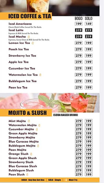 Bogo Cafe menu 