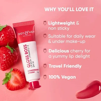 Dot & Key Lip Balm Strawberry Red 12gm