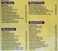 South Indian Dosa Corner menu 1