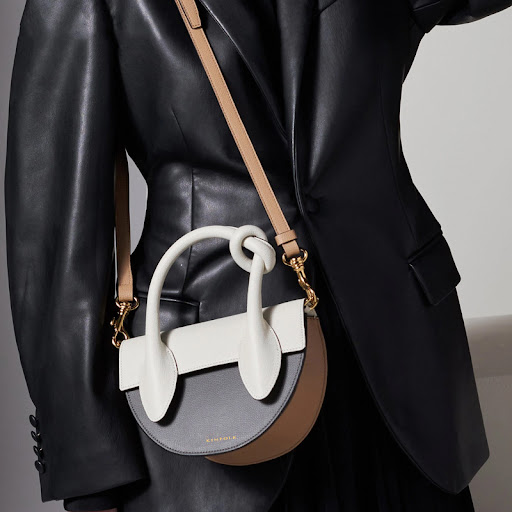 Title 3, Trendy Color Matching Twisted Rope Knot Shoulde...