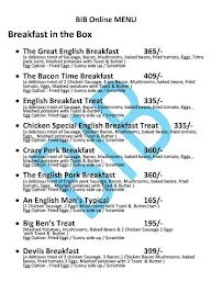 BIB-Breakfast In The Box menu 1