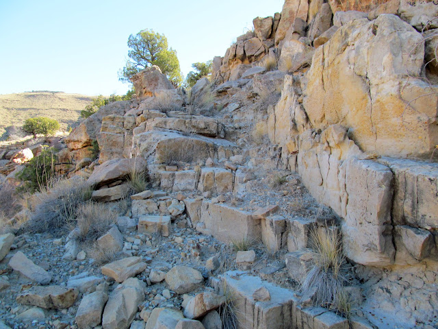 This ledge had a lot of work done to bring the trail over it