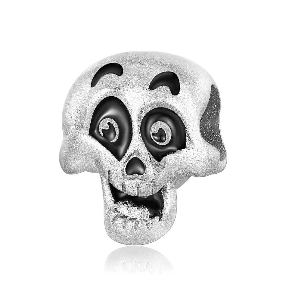 Kreativer Totenkopf S925 Sterling Silber Armband & Halskette, vielseitiger Mode-Ausdruck, Zubehör für Persönlichkeit.