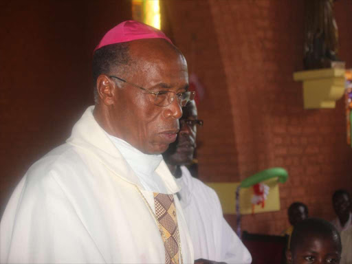 Bishop Norman King'oo at St Rosa of Lima Amukura Catholic Church on Sunday.
